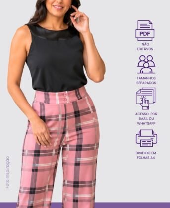Molde PDF Blusa Cava Americana Com Pala- Código/0044