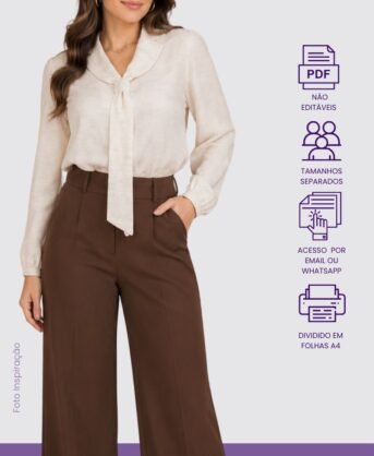Molde PDF Blusa Gola Gravata- Código/0047