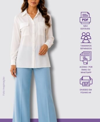 Molde PDF Camisa Feminina- Código/0053